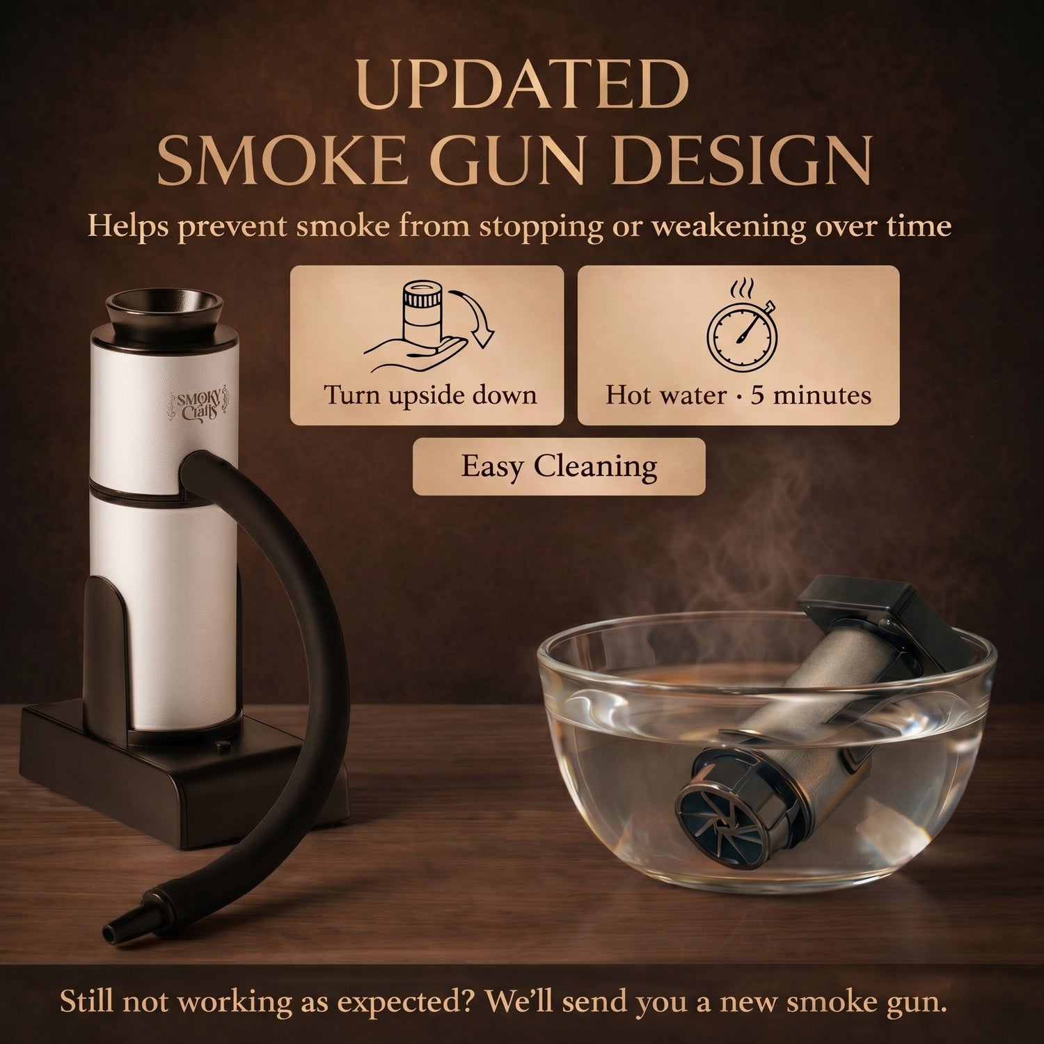 Smoking Cloche with Smoking Gun