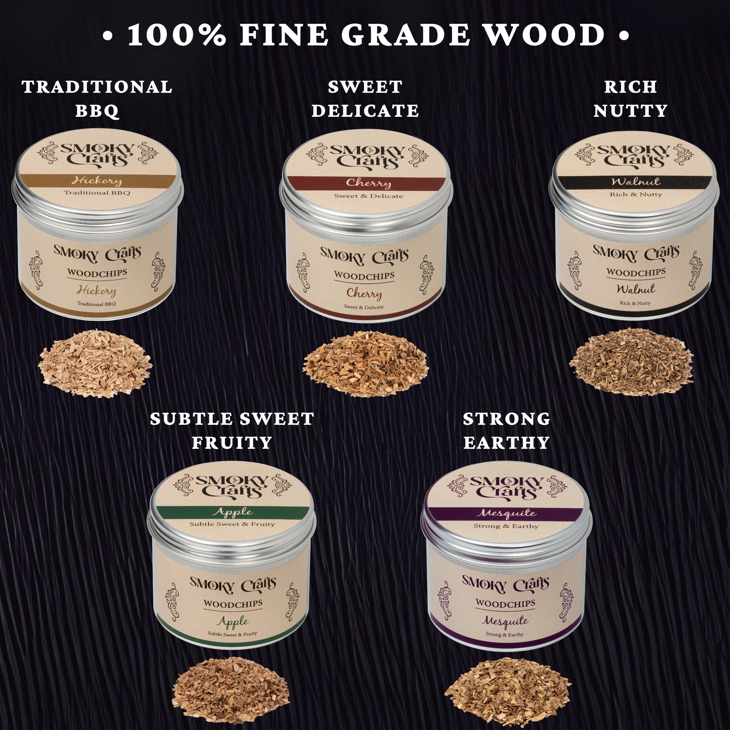 Wood Chips Set for Cocktail Smoker