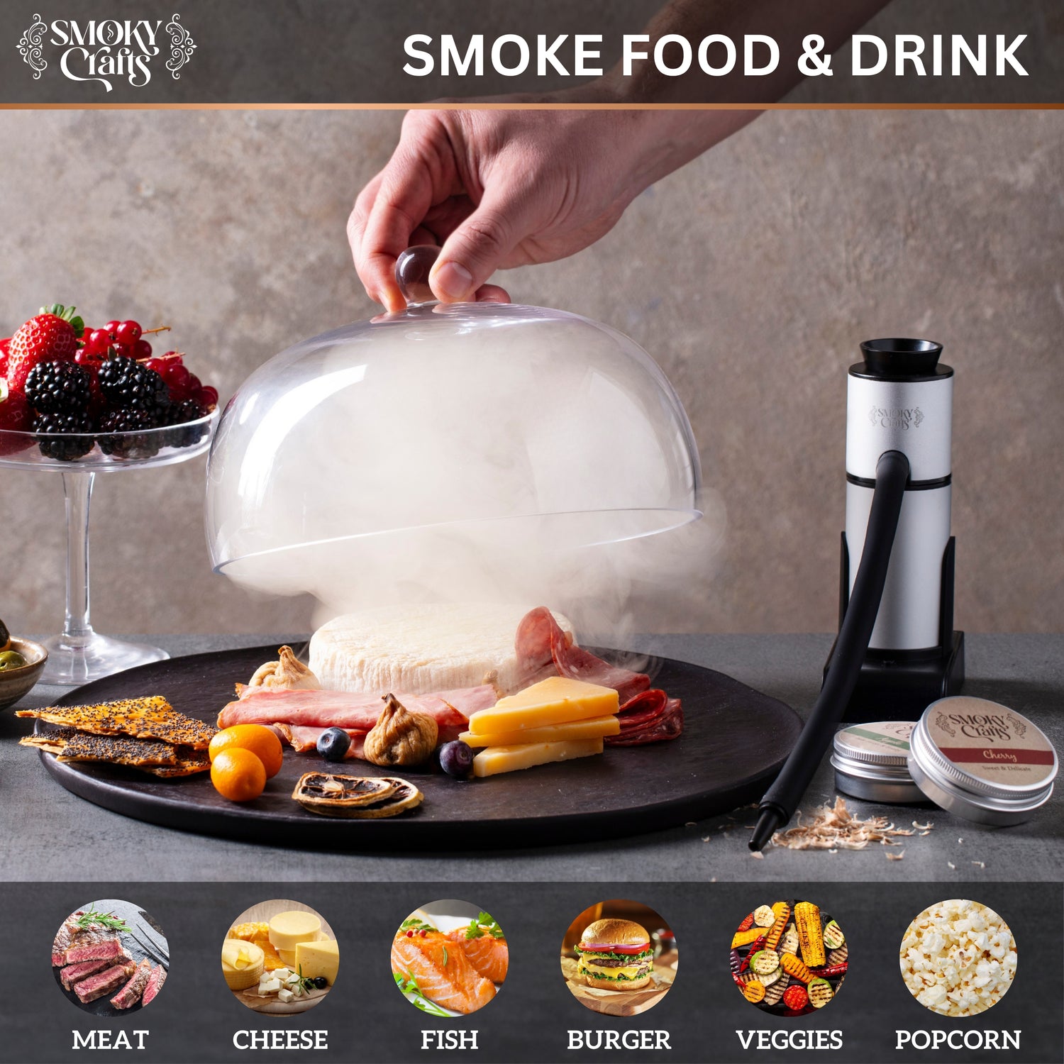 Cocktail Smoker Kit with Smoking Gun