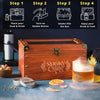 SC-017 Cocktail Smoker Kit - Whiskey Smoker Kit with Smoking Gun, Cocktail Smoker Box and Wood Chips (Apple & Cherry) - Old Fashioned Smoker Kit - Bourbon Smoker Kit