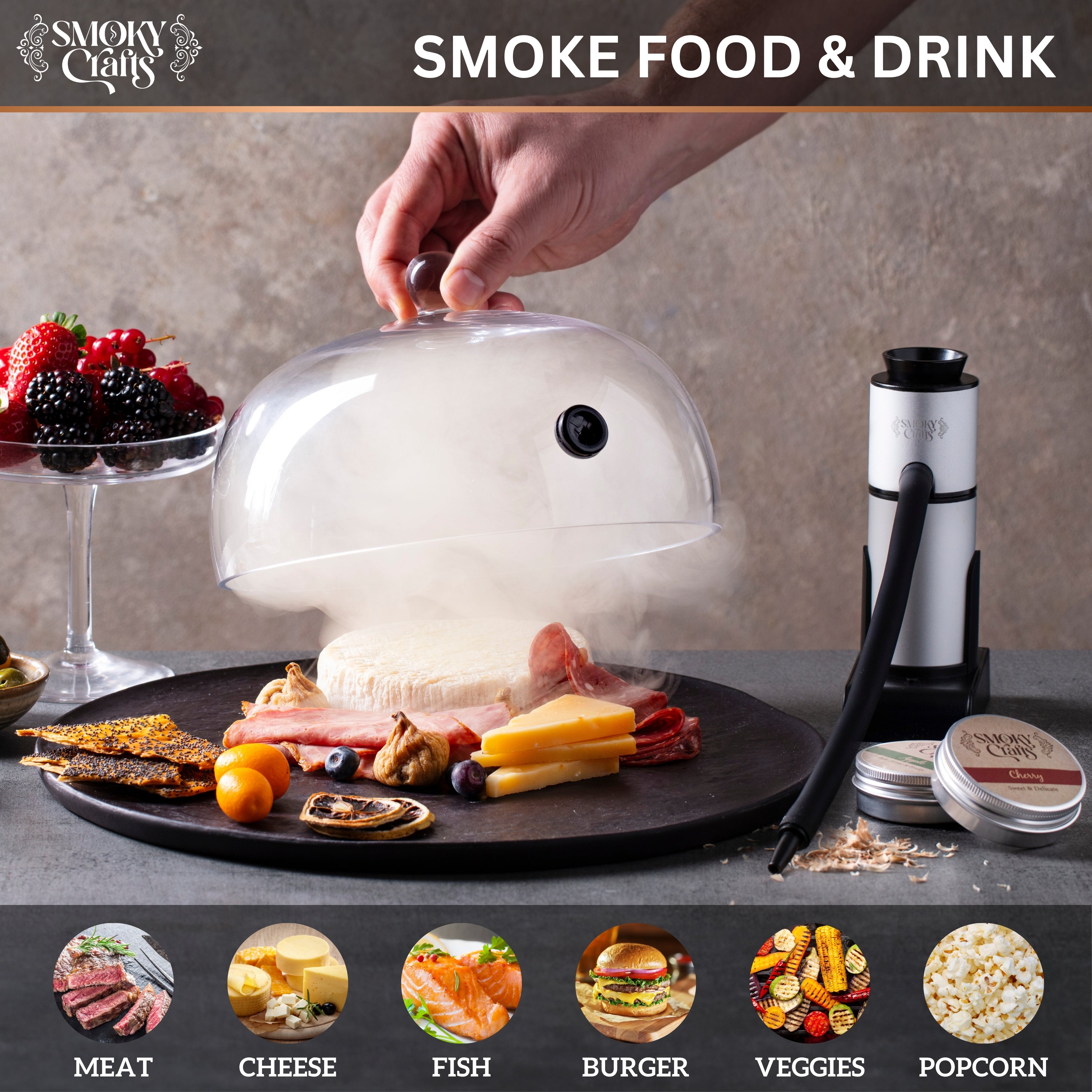 Smoking Cloche with Smoking Gun – Smoky Crafts