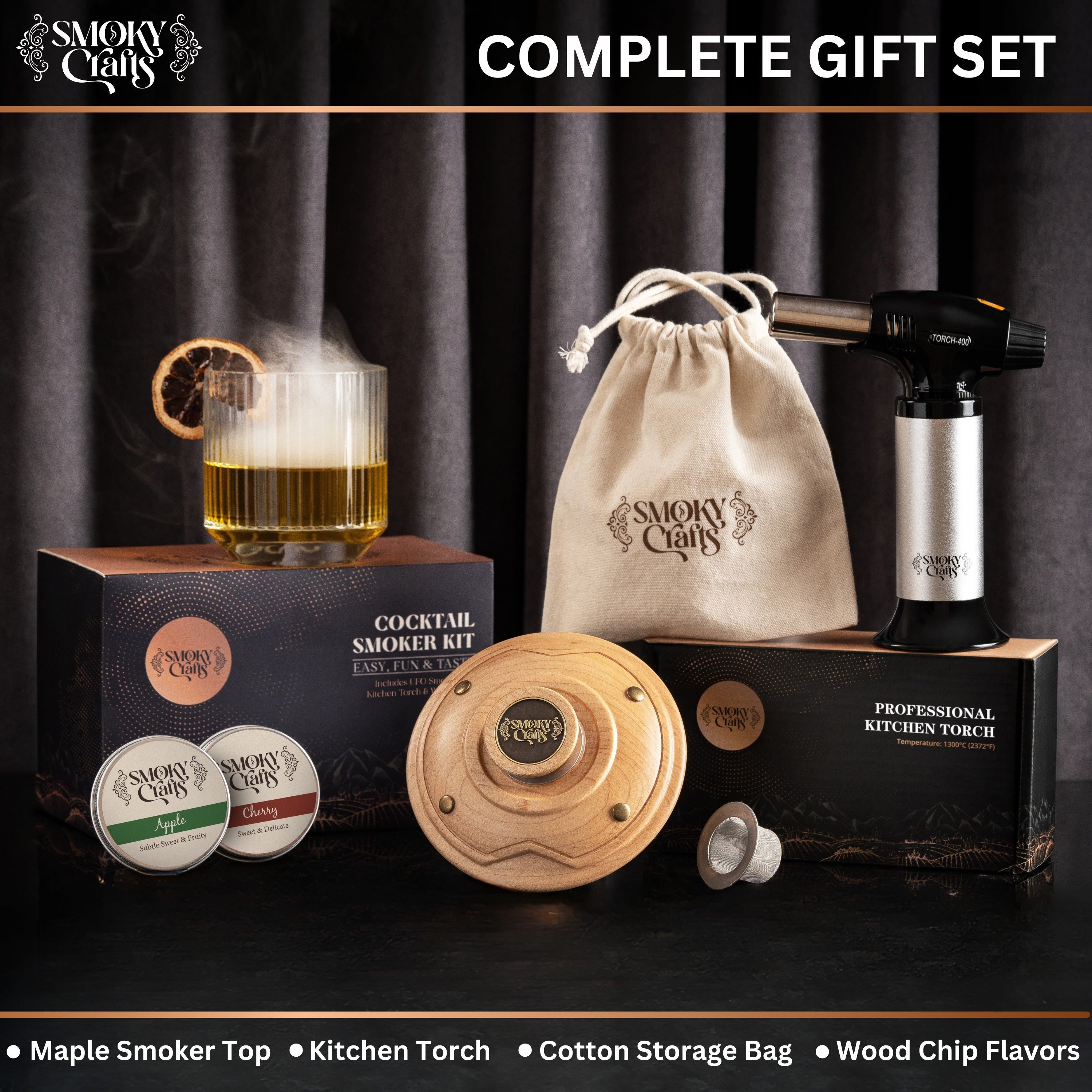 Cocktail Smoker Kit with Culinary Torch – Smoky Crafts