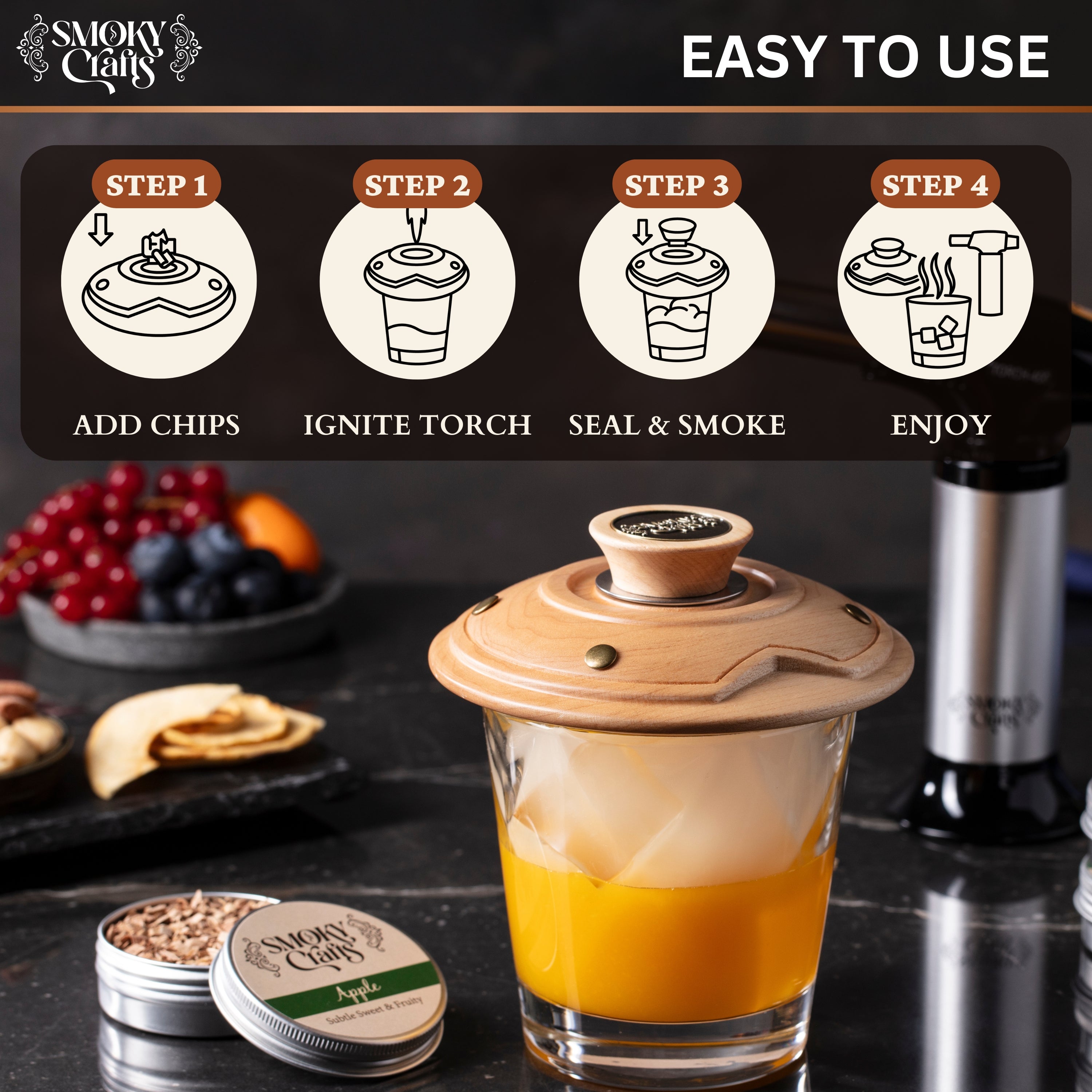 Cocktail Smoker Kit with Culinary Torch – Smoky Crafts