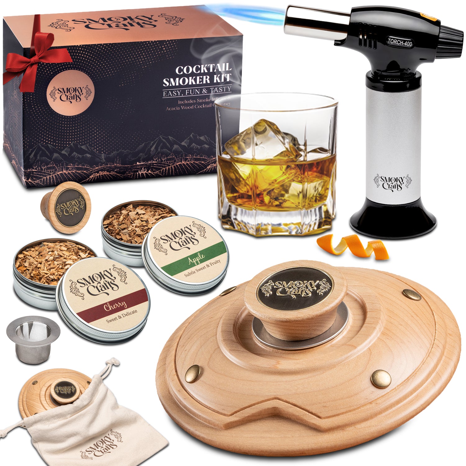 Cocktail Smoker Kit with Culinary Torch