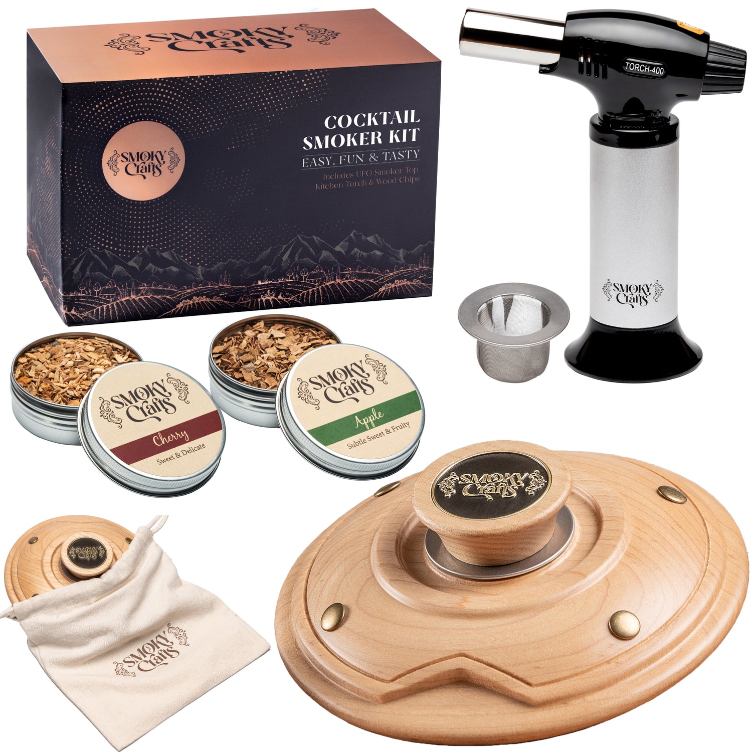 Cocktail Smoker Kit with Culinary Torch