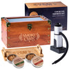 SC-017 Cocktail Smoker Kit - Whiskey Smoker Kit with Smoking Gun, Cocktail Smoker Box and Wood Chips (Apple & Cherry) - Old Fashioned Smoker Kit - Bourbon Smoker Kit