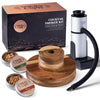 SC-007 Acacia Whiskey Smoker Kit with Smoke Gun for Cocktails and Wood Chips (Apple & Cherry) - Cocktail Smoker Kit – Drink Smoker Infuser Kit (Torch Not Required)