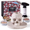 SC-023 Whiskey Smoker Kit with Torch - Old Fashioned Smoker Kit - Bourbon Gifts for Men - Cocktail Smoker Kit comes with Skull-Shaped Smoke Infuser, Torch and 3x Wood Chips (Without Butane)